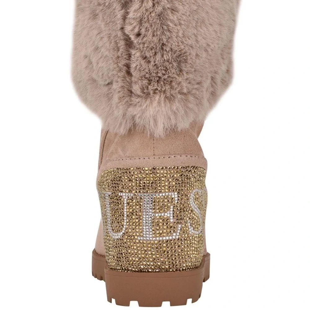 New GUESS Paulie Lug Sole Wedge Boots SZ 6.5